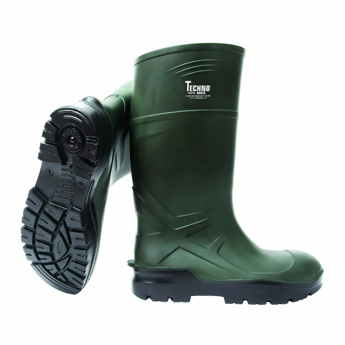 Techno O4 Troya PU Wellie Dark Green UK11