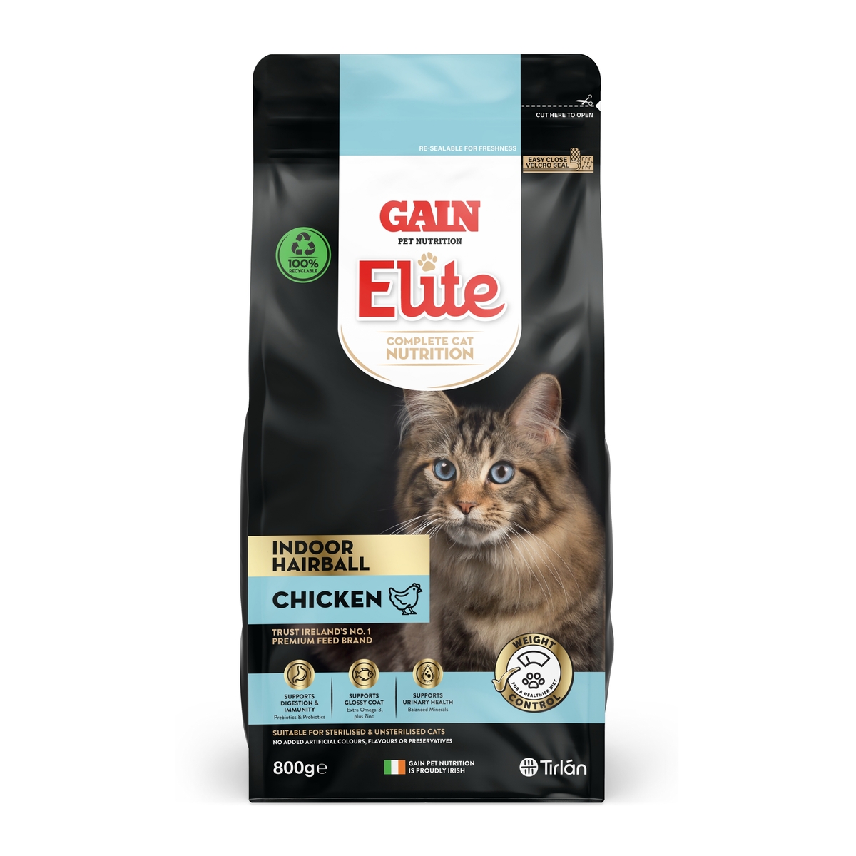 GAIN Elite Cat Indoor Hairball 800g