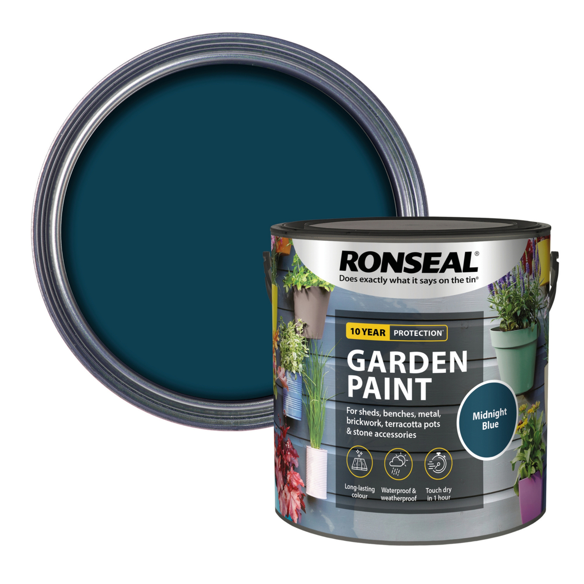 Ronseal Garden Paint Midnight Blue 750ml