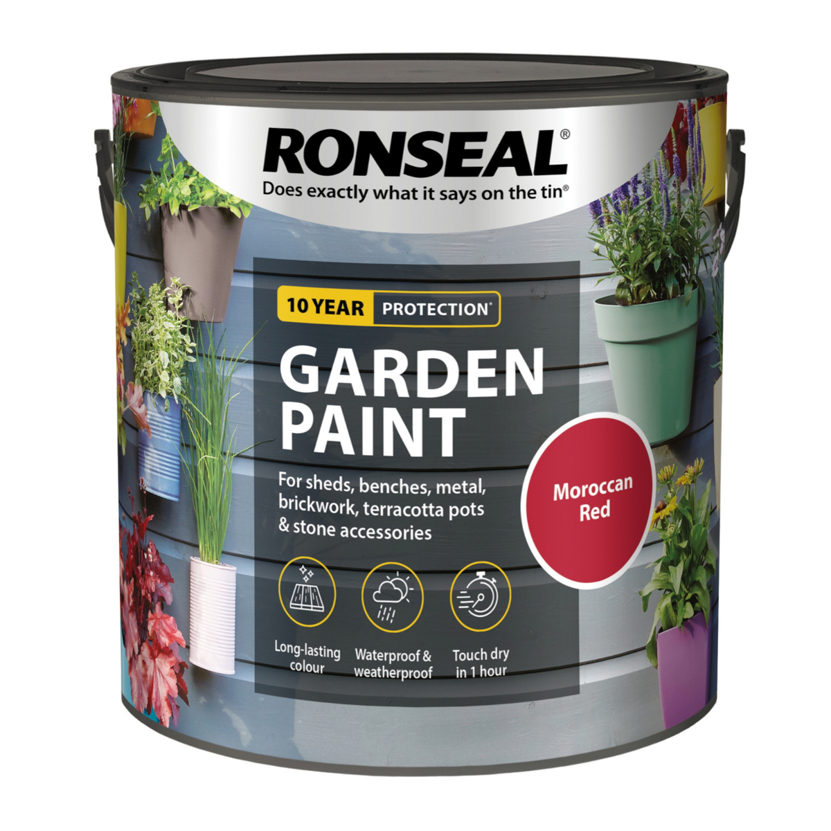 Ronseal Garden Paint Moroccan Red 750ml