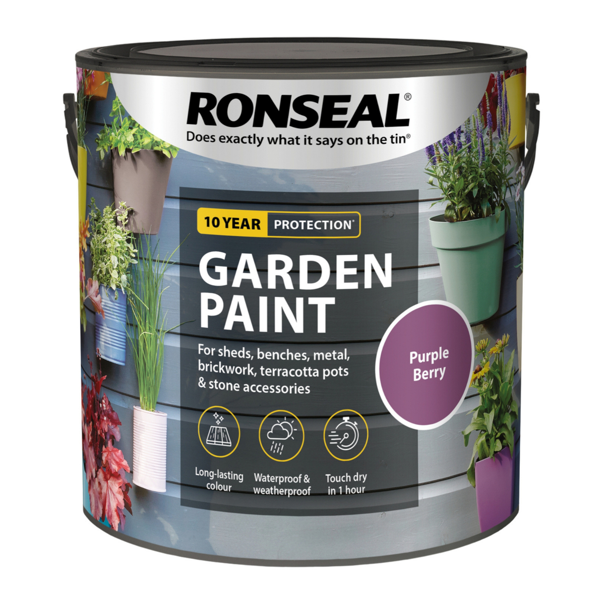 Ronseal Garden Paint Purple Berry 750ml