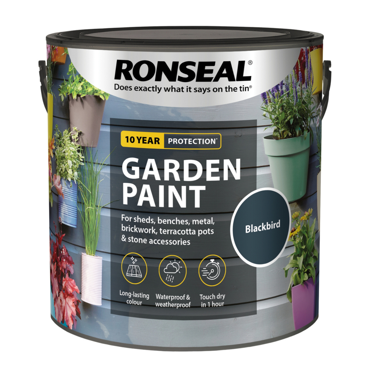 Ronseal Garden Paint Blackbird 2.5L