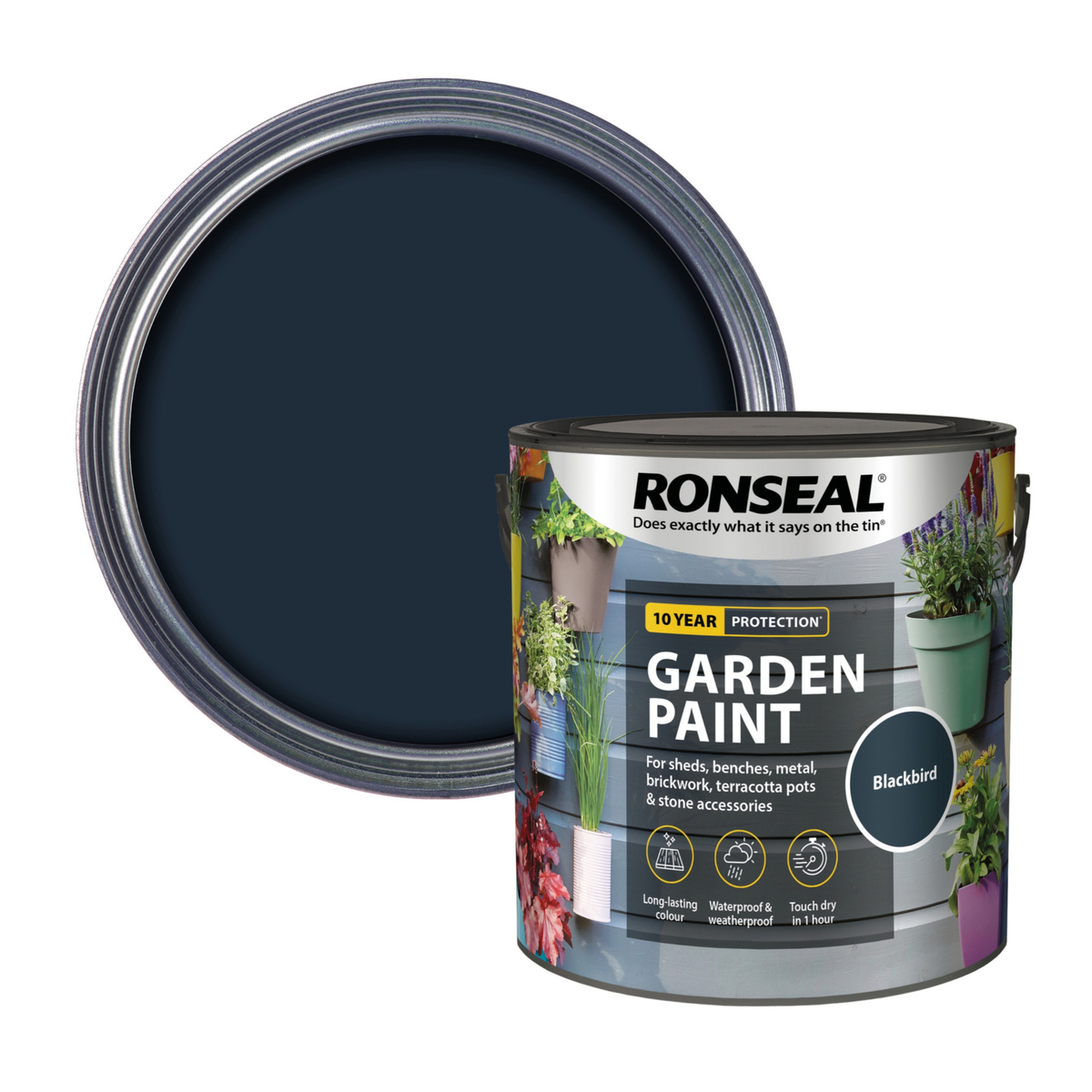 Ronseal Garden Paint Blackbird 2.5L