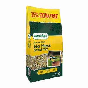 Gardman No Mess Seed Mix 2kg + 25% Free