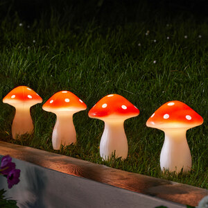Solar Fairy Mushroom Stake Lights