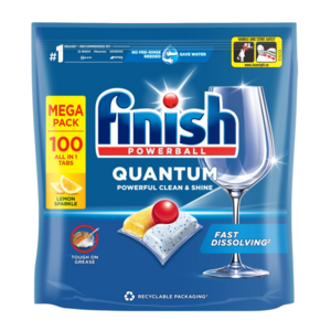 Finish Quantum All in One Dishwasher Tablets Lemon 100 Tablets