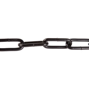 5mm Long Link Black Chain - 130kg Strength