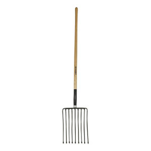 Darby Potato Fork With 10 Tine Head And Solid Wood Handle