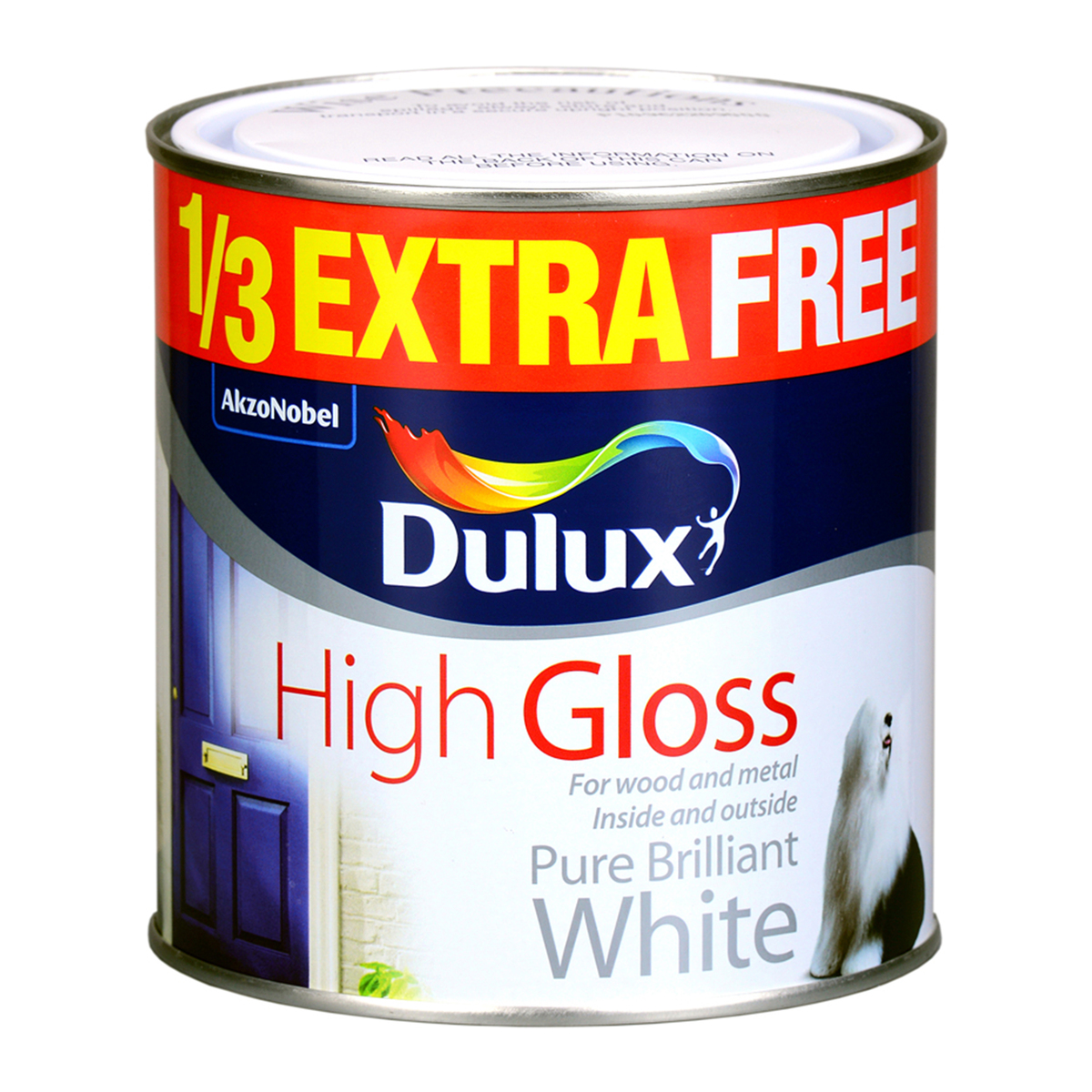 Dulux High Gloss Brilliant White 750ml + 33% Free