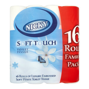 Nicky Soft Touch Toilet Rolls 16pk