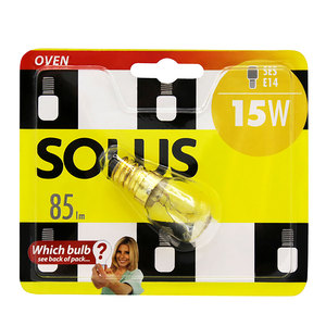 Solus 15 Watt SES Clear T25 Pygmy Oven Bulb