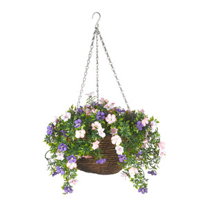 Petunia Artificial Hanging Basket