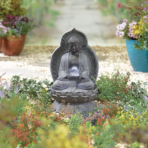 Meditating Buddha Water Feature including LED's