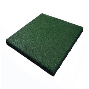 Rubber Tile 30mm Green 500mm x 500mm